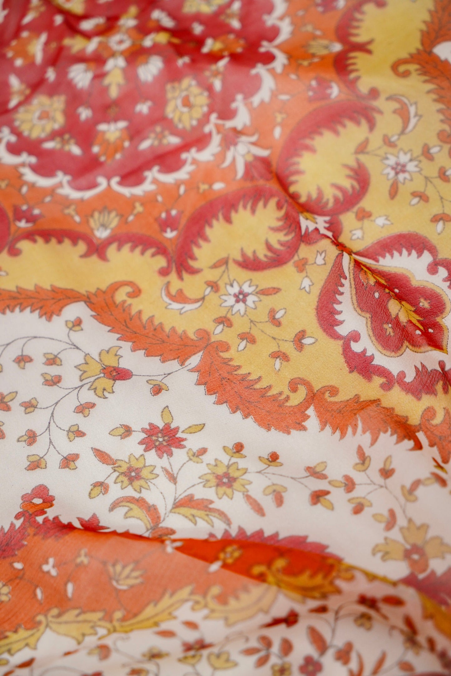 Printed Silk Scarf from Benaras