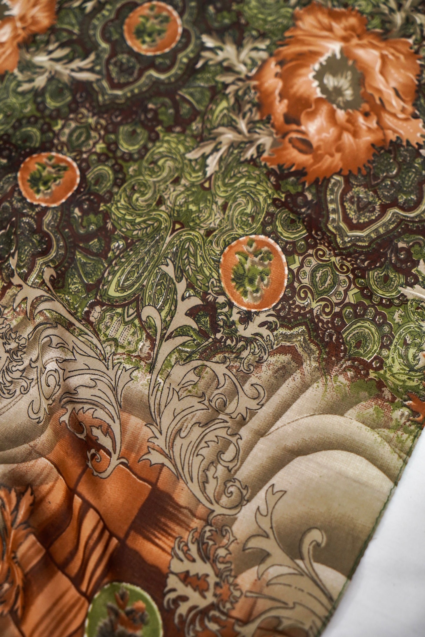 Printed Silk Scarf from Benaras