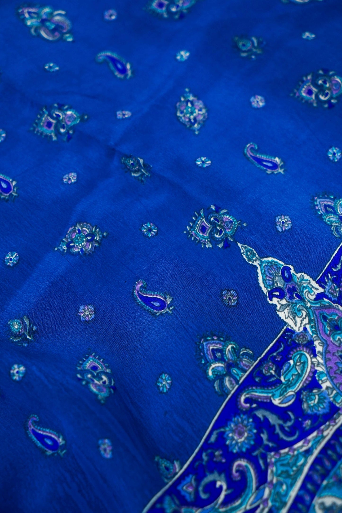 Printed Silk Scarf from Benaras