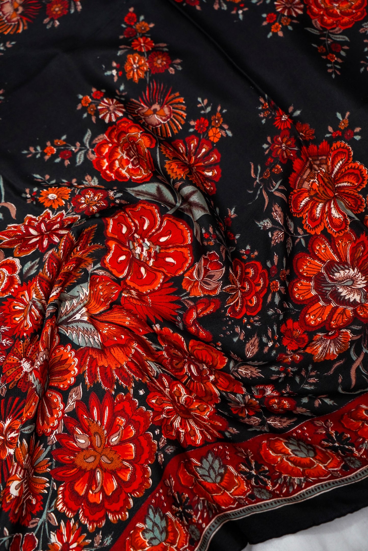 Printed Silk Scarf from Benaras