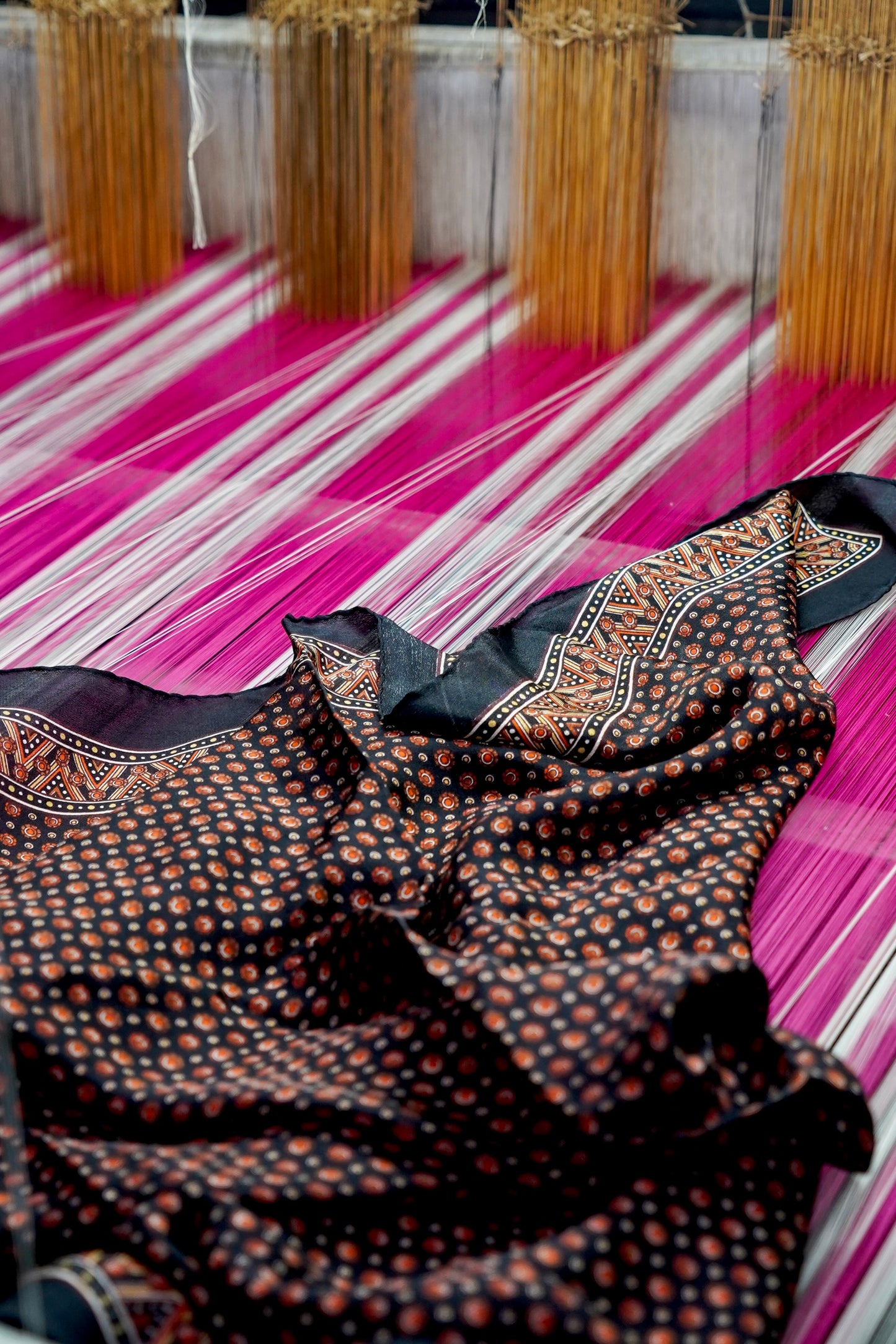 Printed Silk Scarf from Benaras