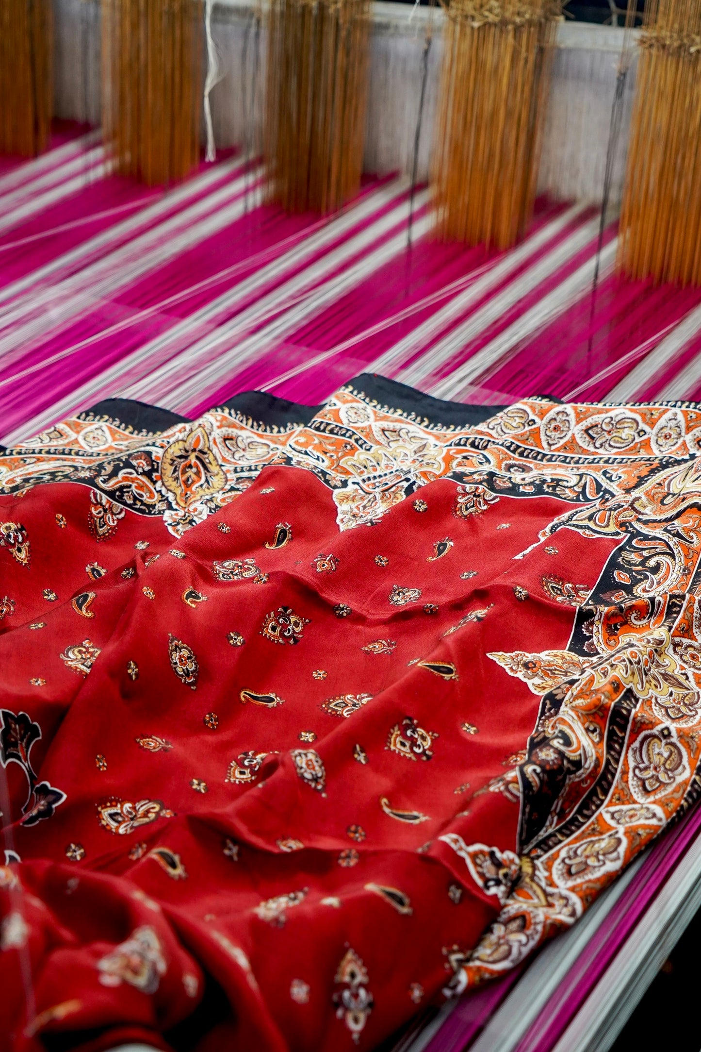 Printed Silk Scarf from Benaras