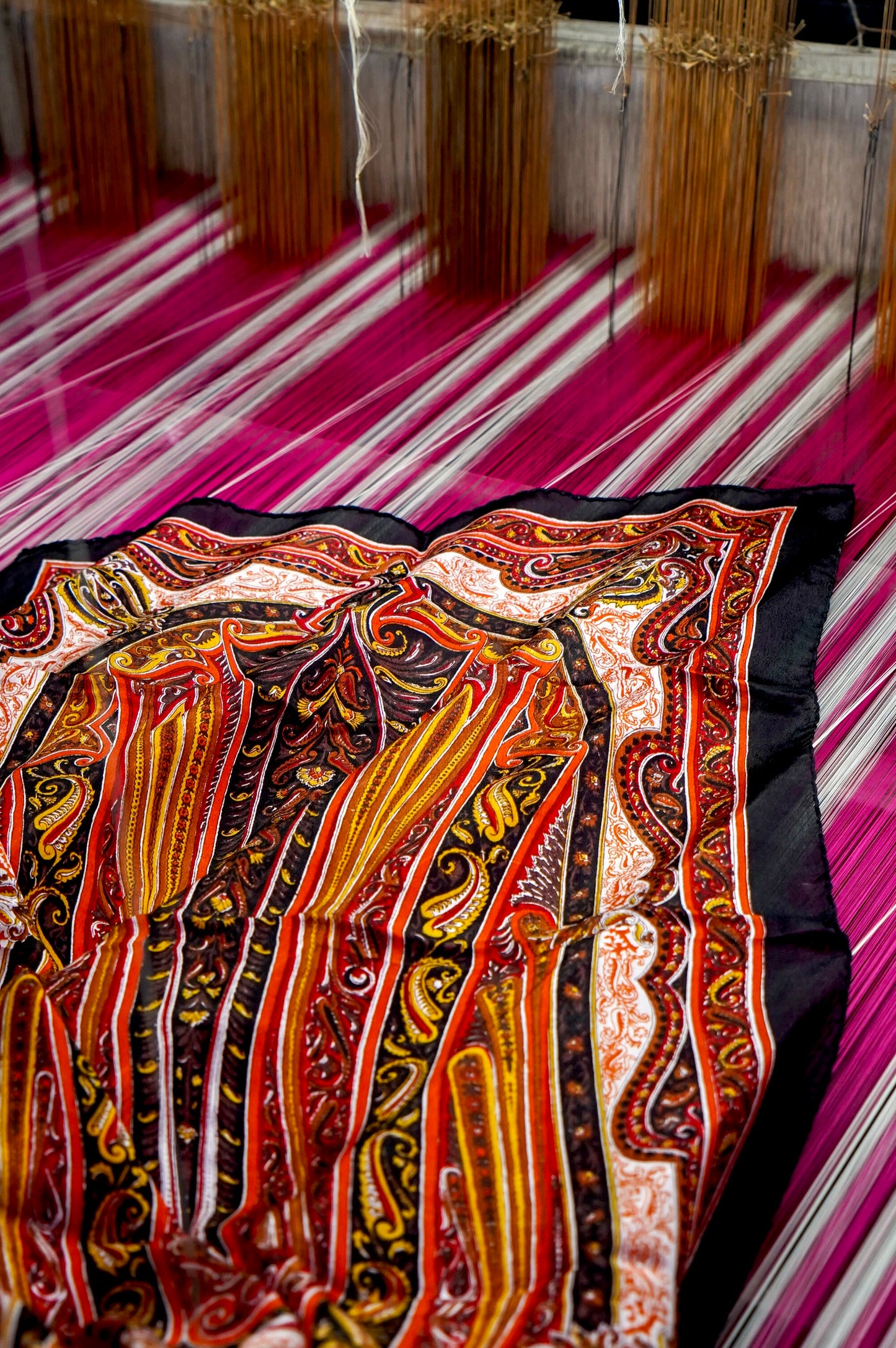 Printed Silk Scarf from Benaras