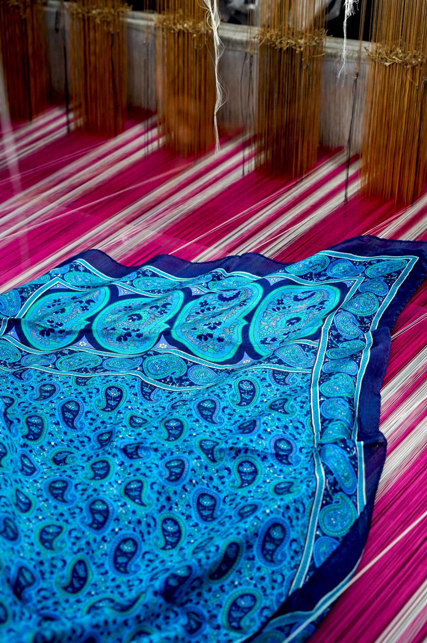 Printed Silk Scarf from Benaras