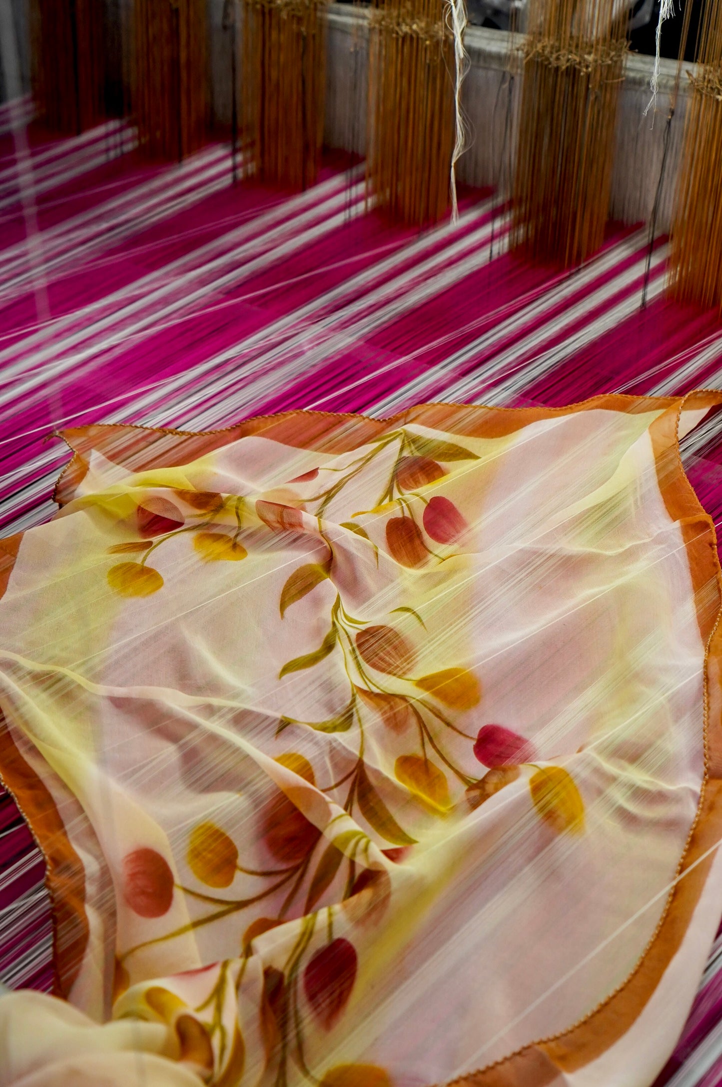 Printed Silk Scarf from Benaras