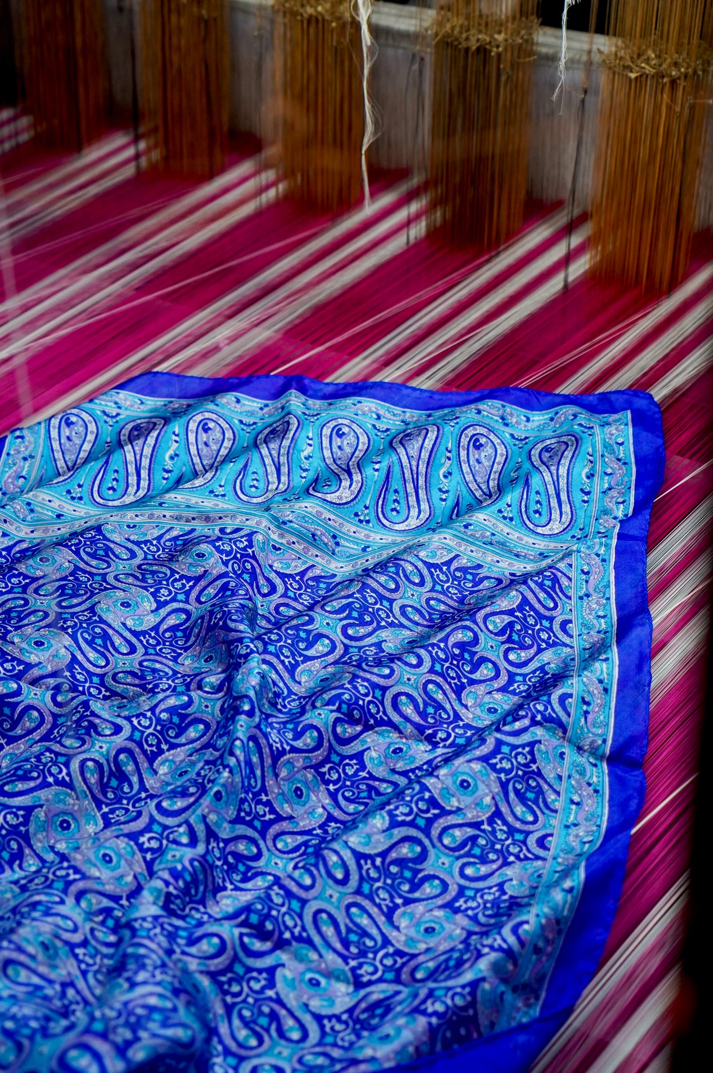 Printed Silk Scarf from Benaras