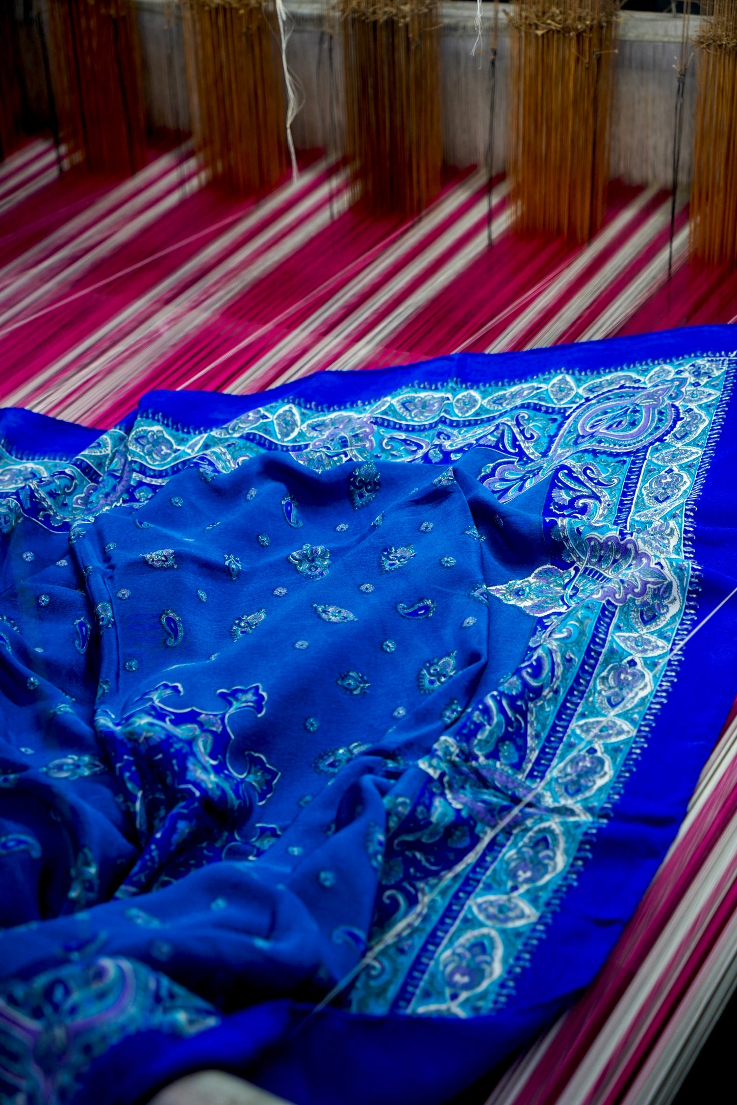 Printed Silk Scarf from Benaras