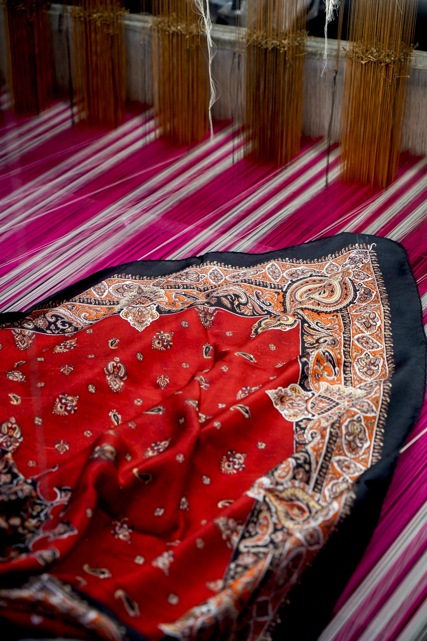 Printed Silk Scarf from Benaras