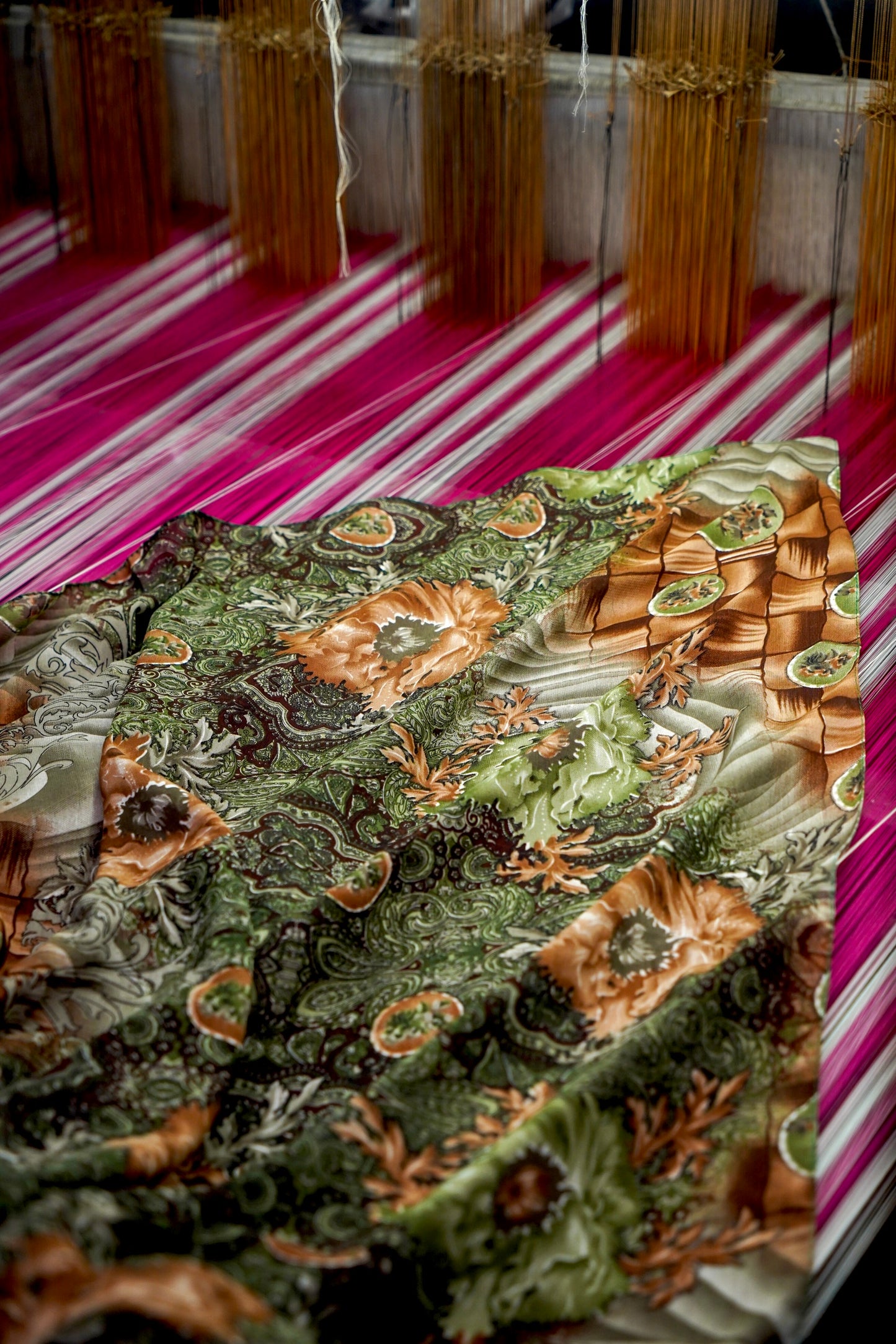 Printed Silk Scarf from Benaras