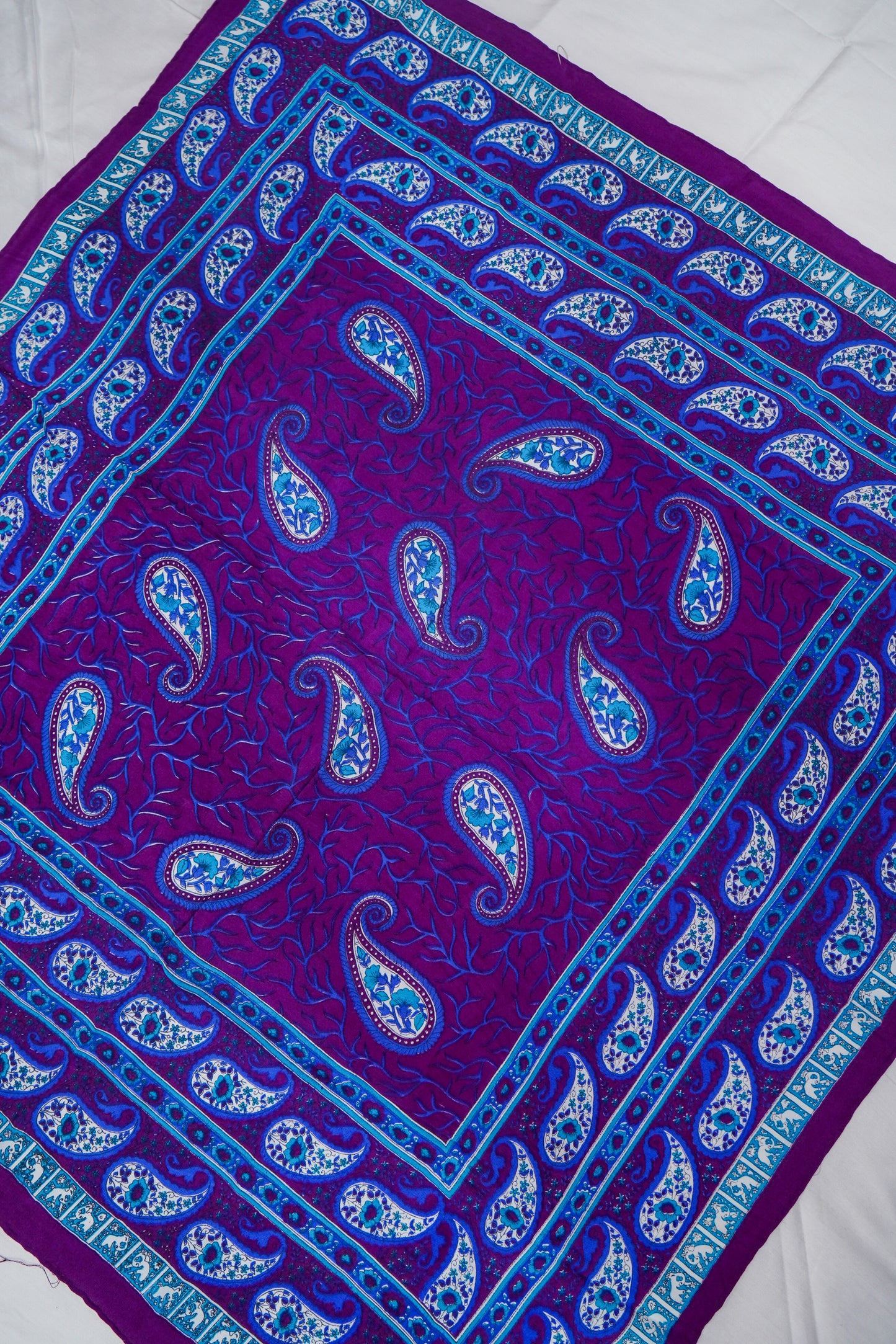 Printed Silk Scarf from Benaras