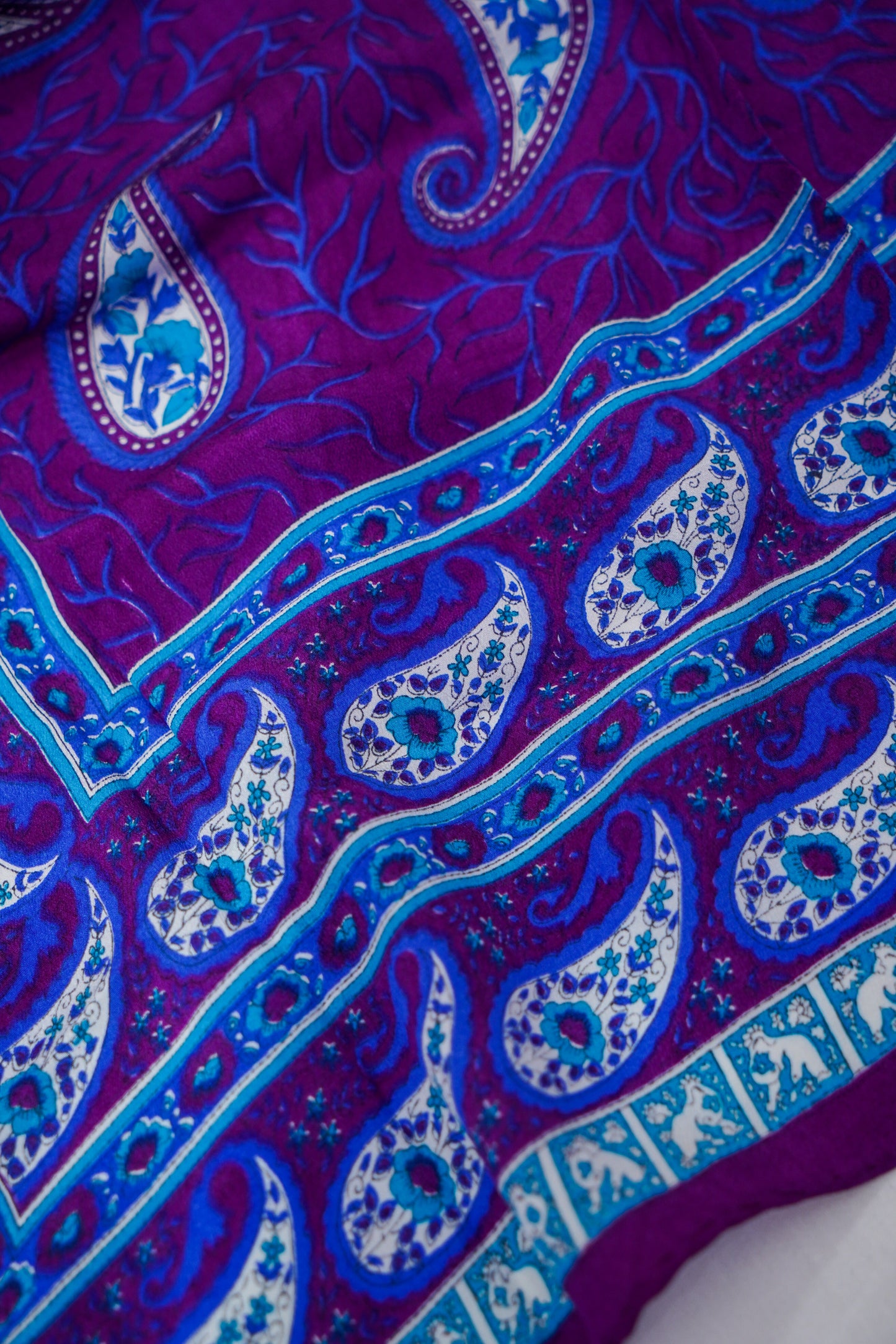 Printed Silk Scarf from Benaras