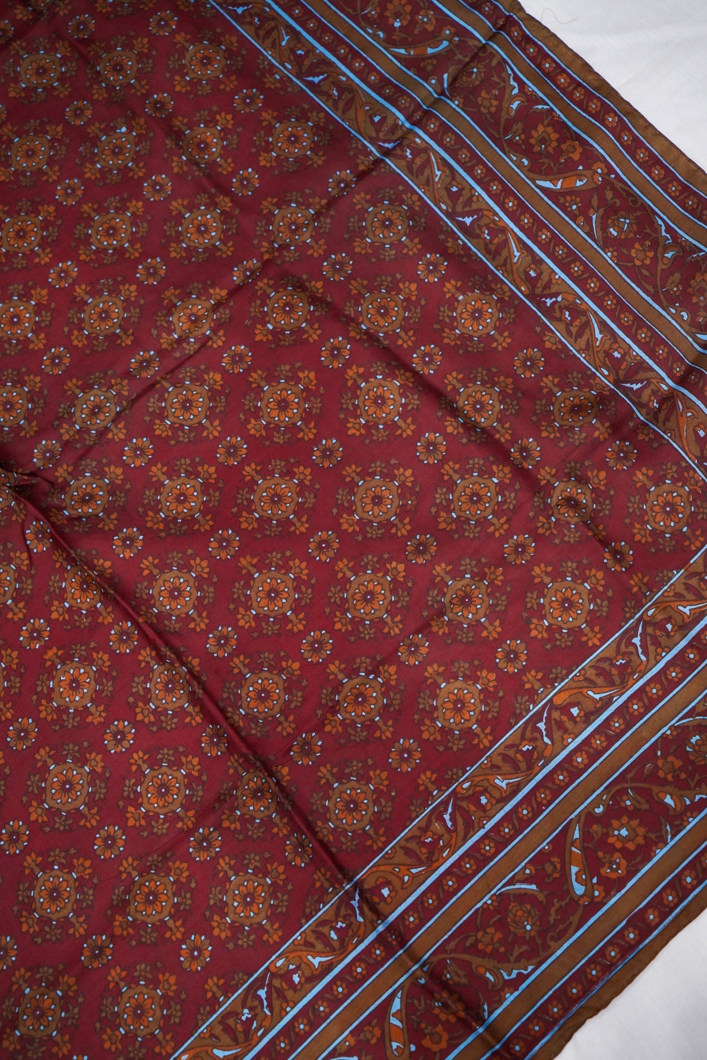 Printed Silk Scarf from Benaras