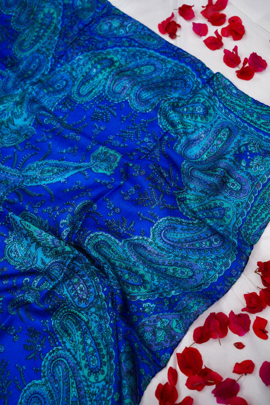 Printed Silk Scarf from Benaras