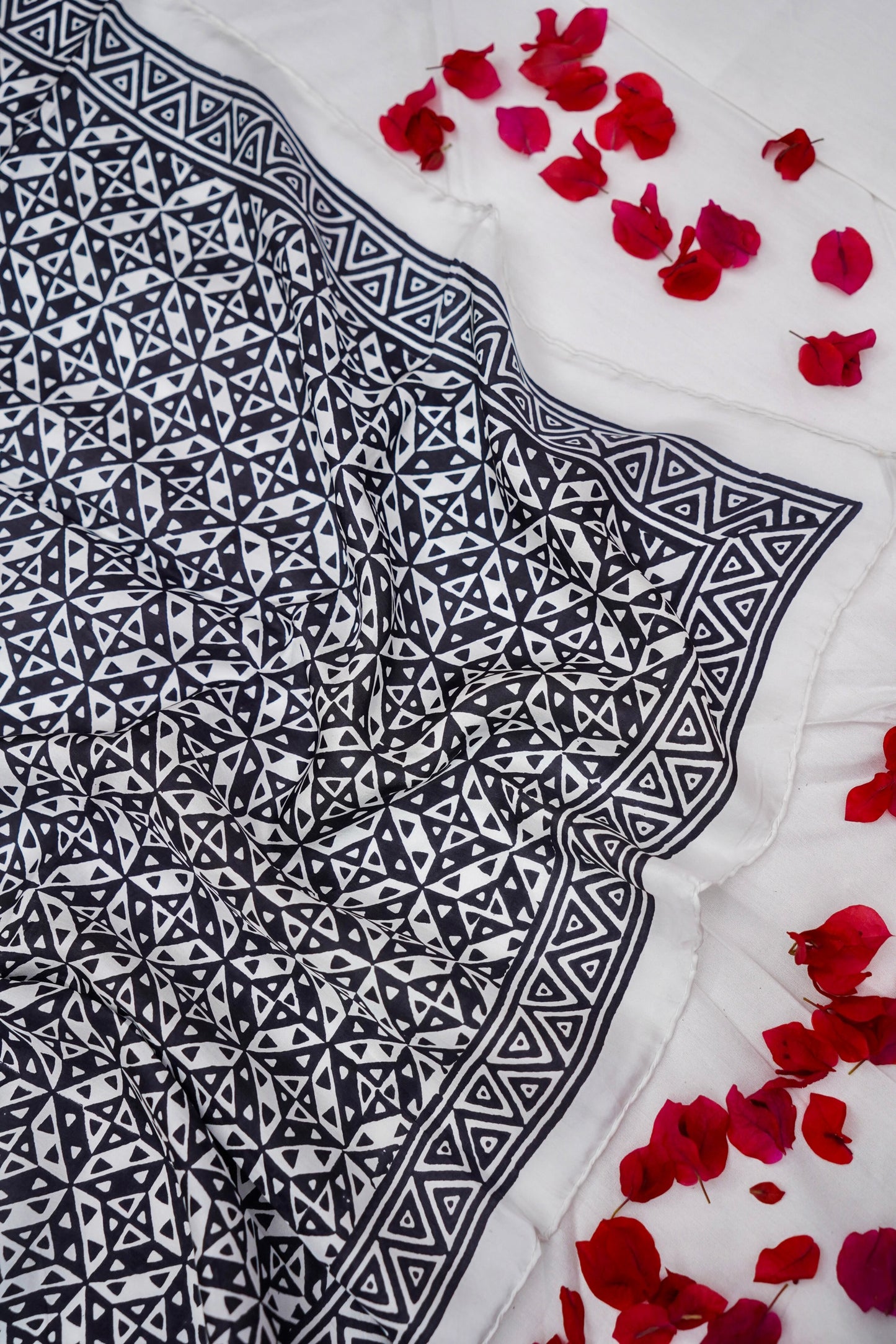 Printed Silk Scarf from Benaras