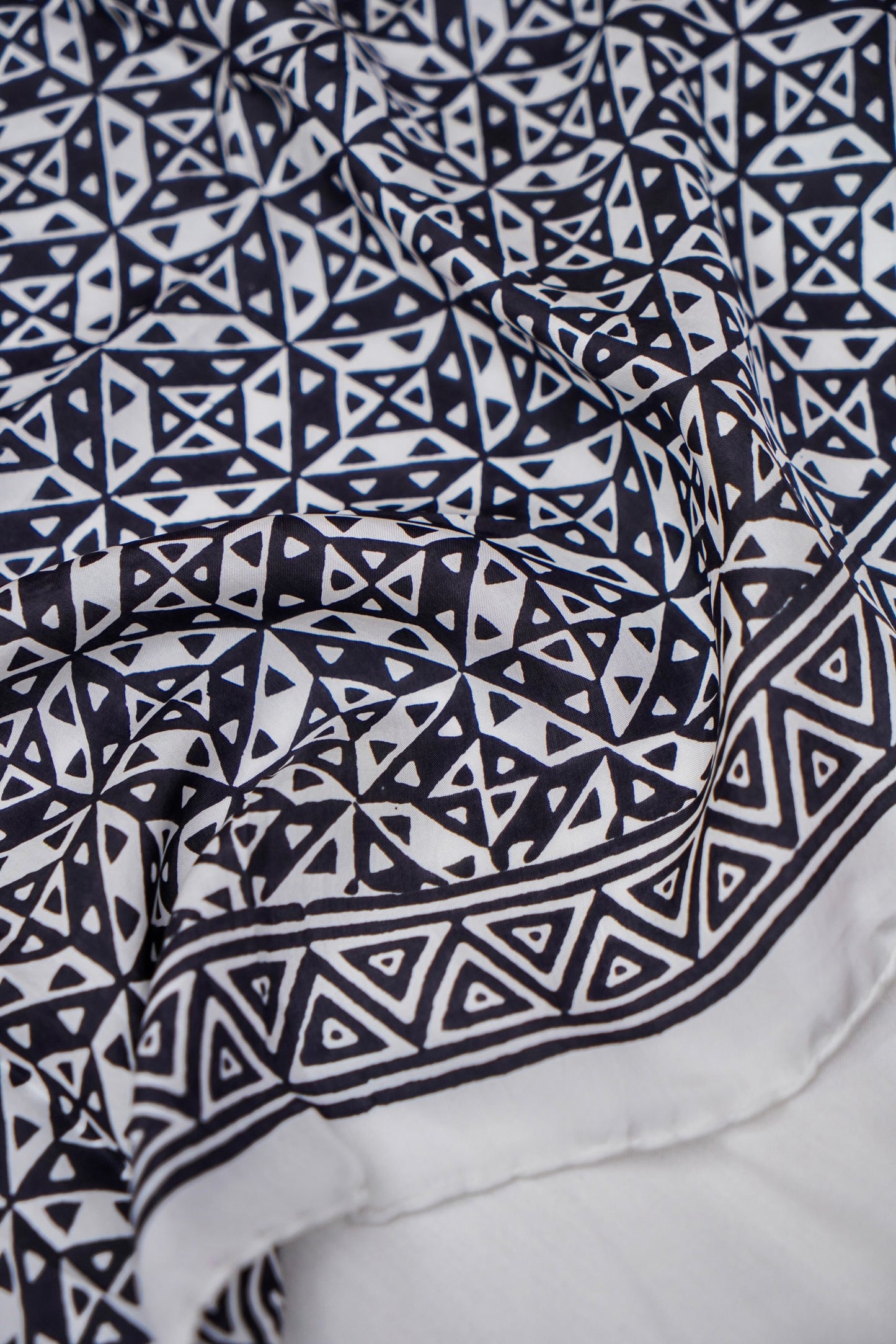 Printed Silk Scarf from Benaras