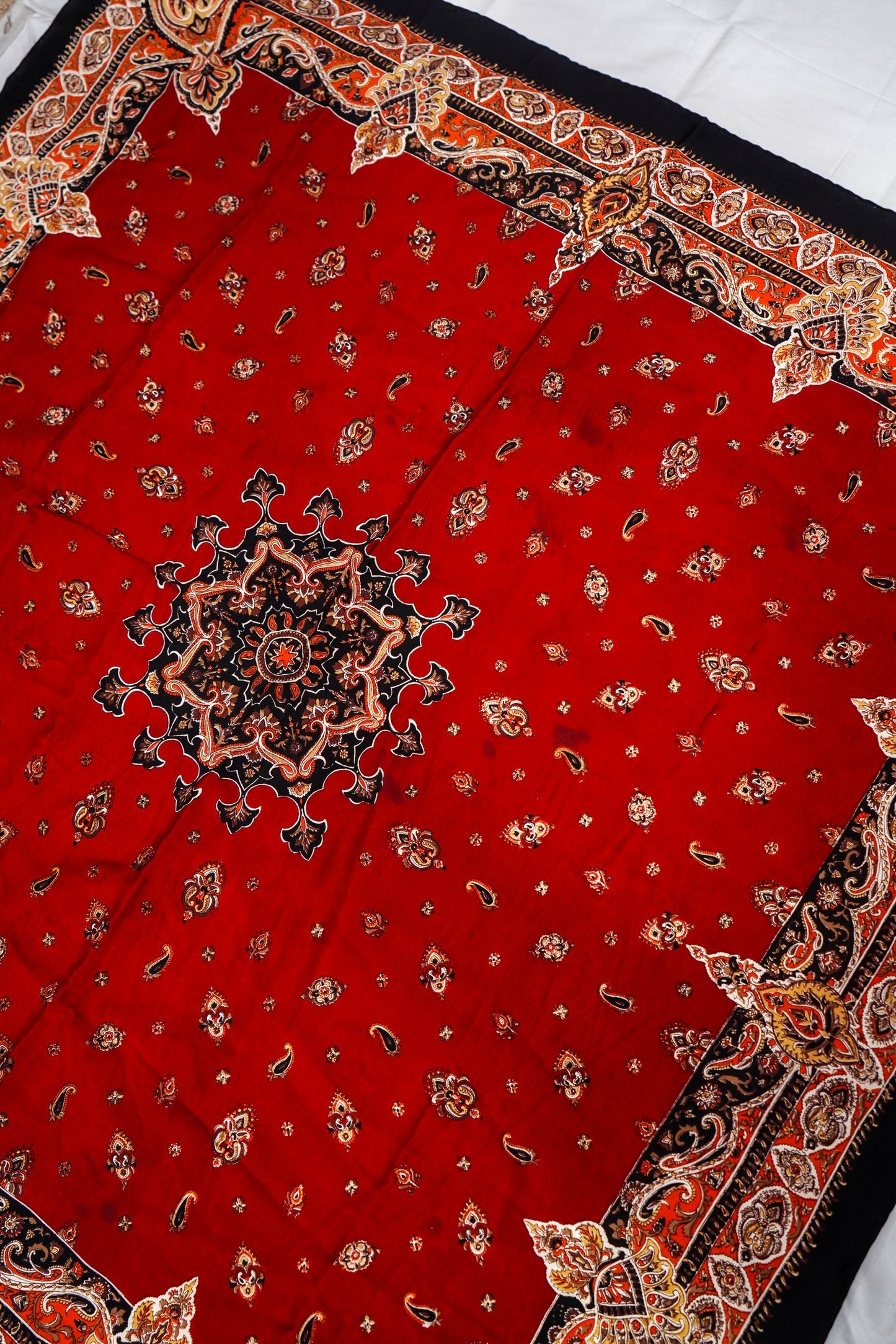 Printed Silk Scarf from Benaras