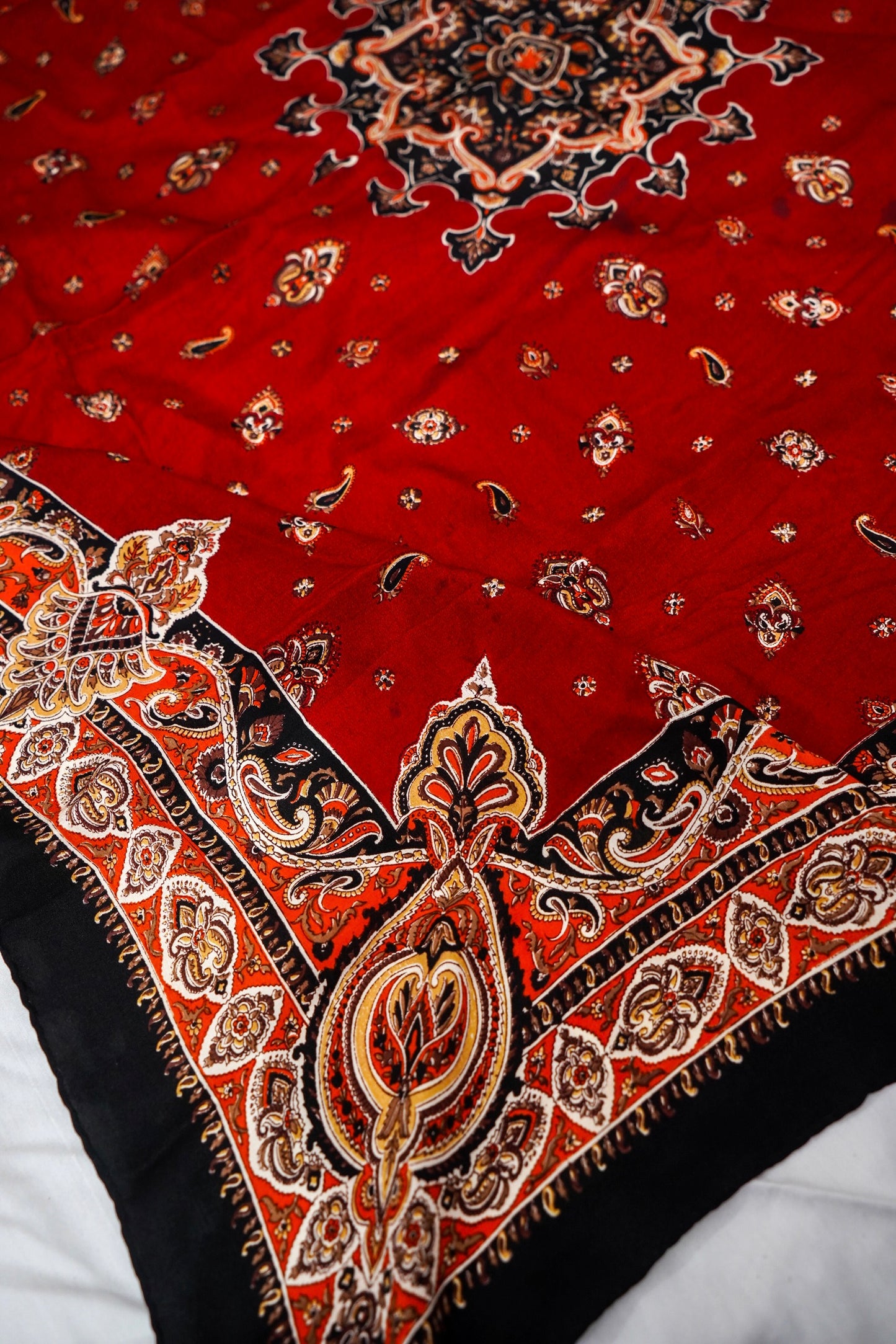 Printed Silk Scarf from Benaras