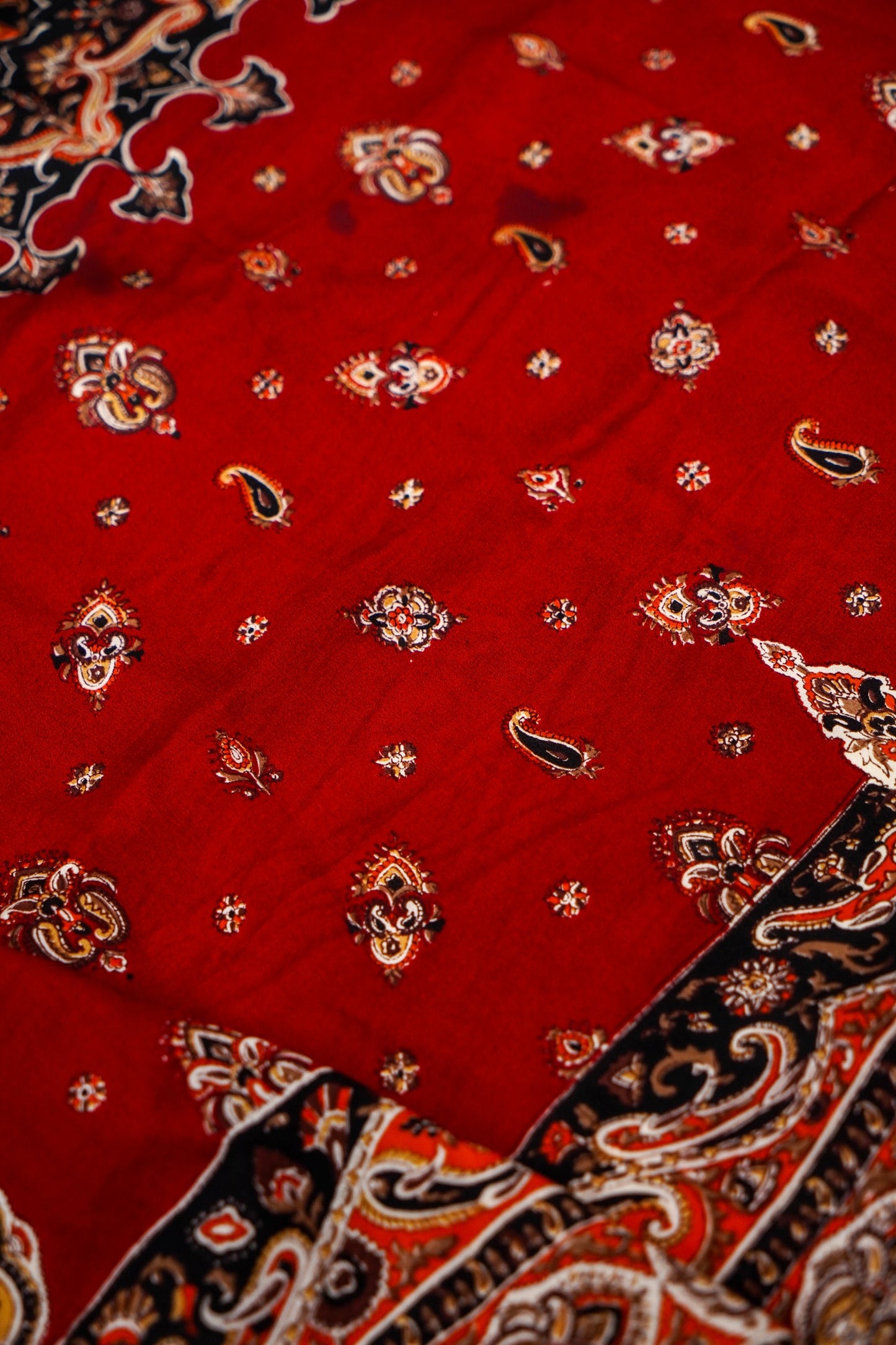 Printed Silk Scarf from Benaras