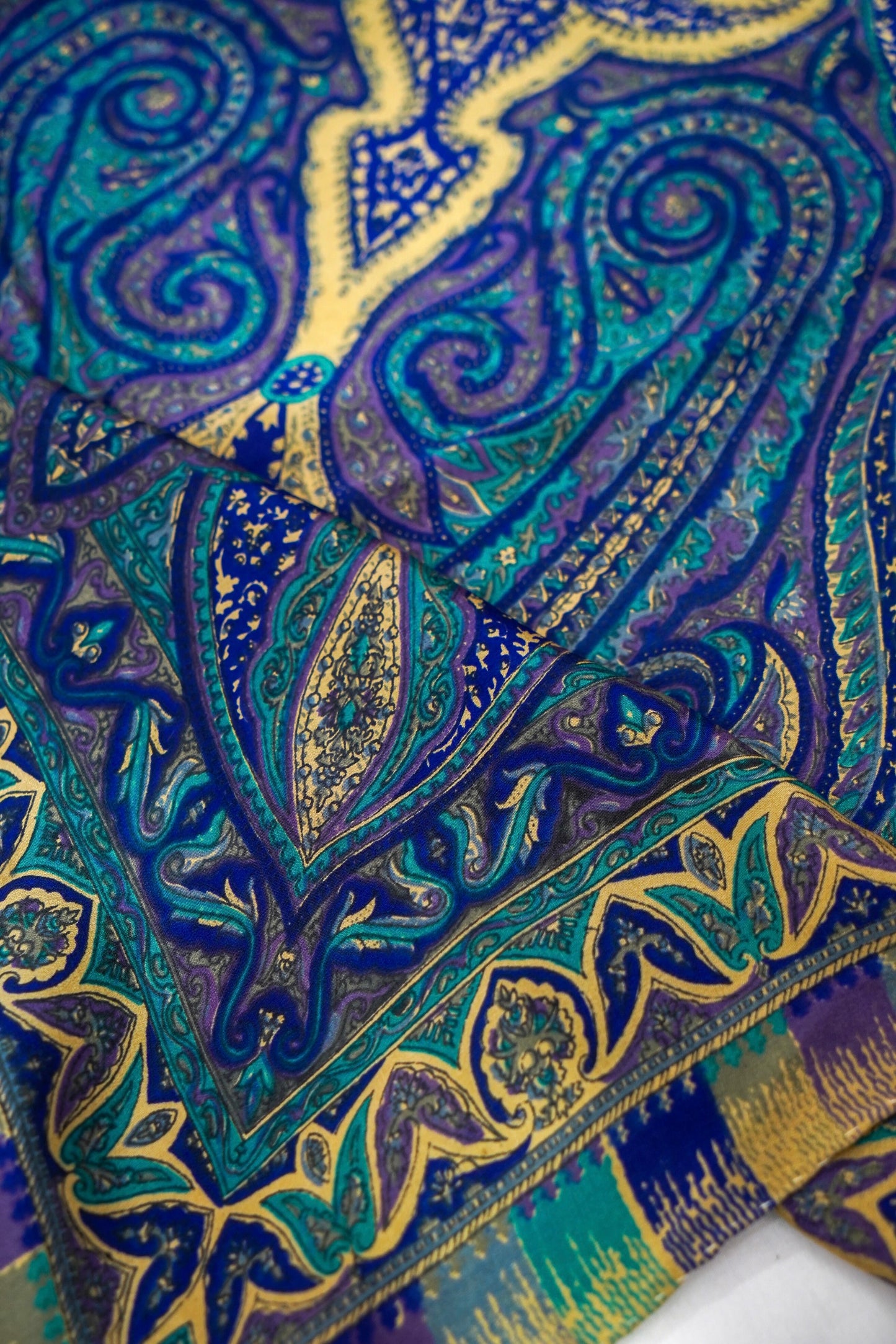 Printed Silk Scarf from Benaras