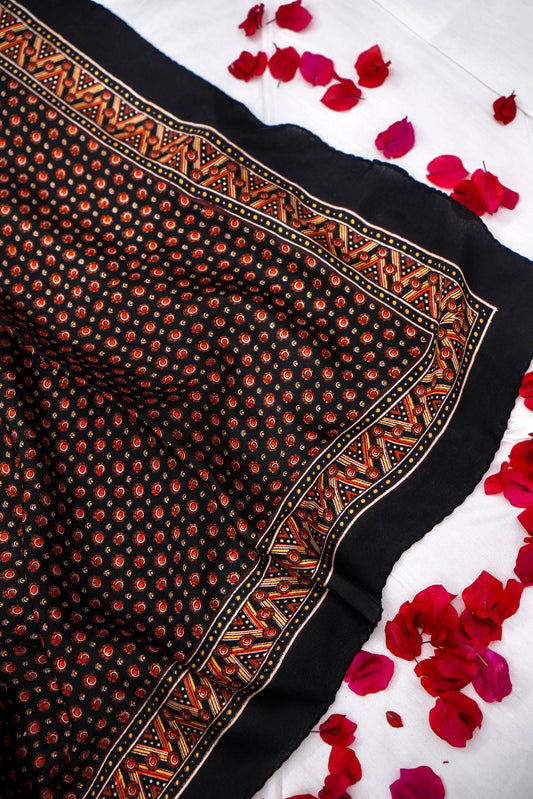 Printed Silk Scarf from Benaras