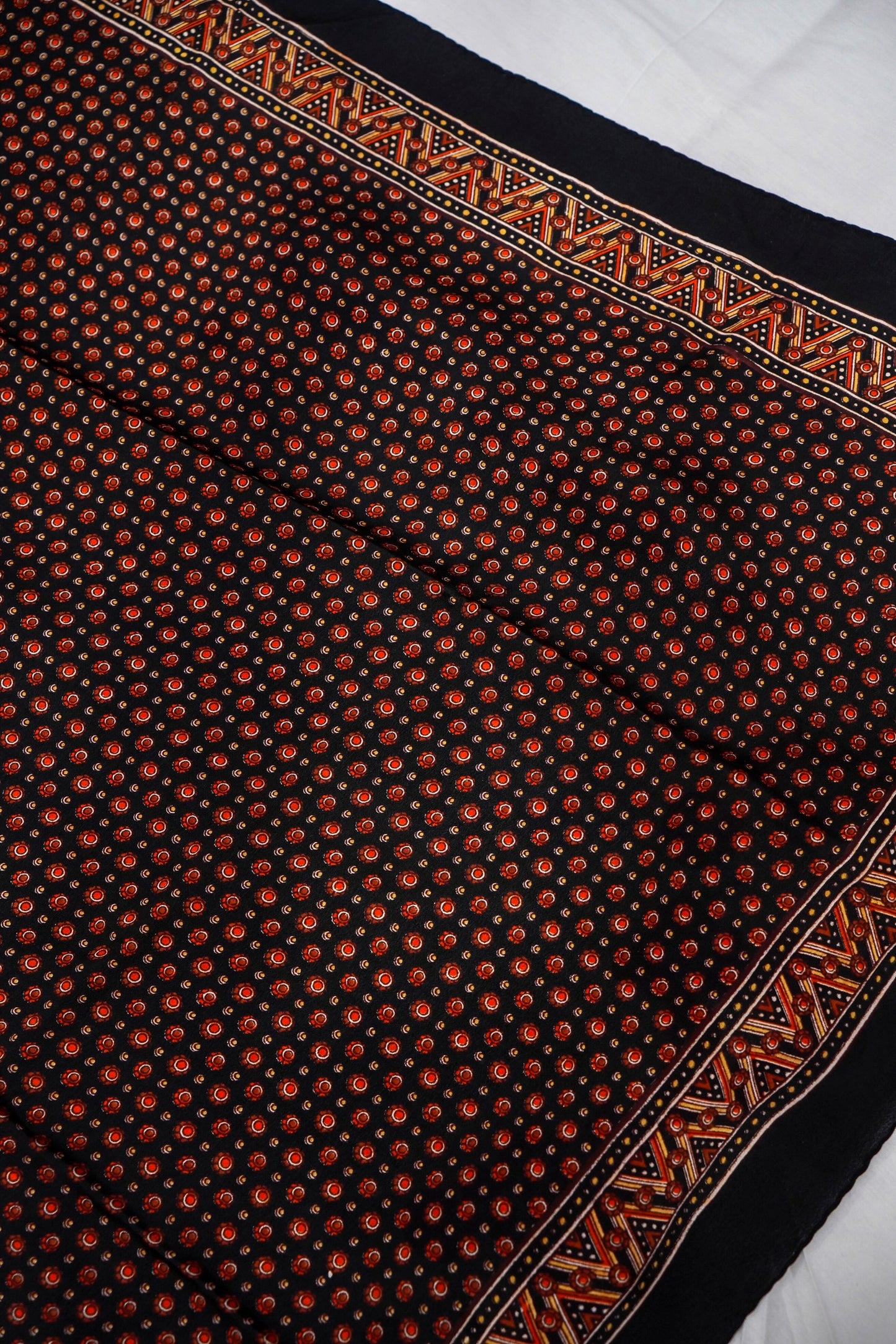 Printed Silk Scarf from Benaras