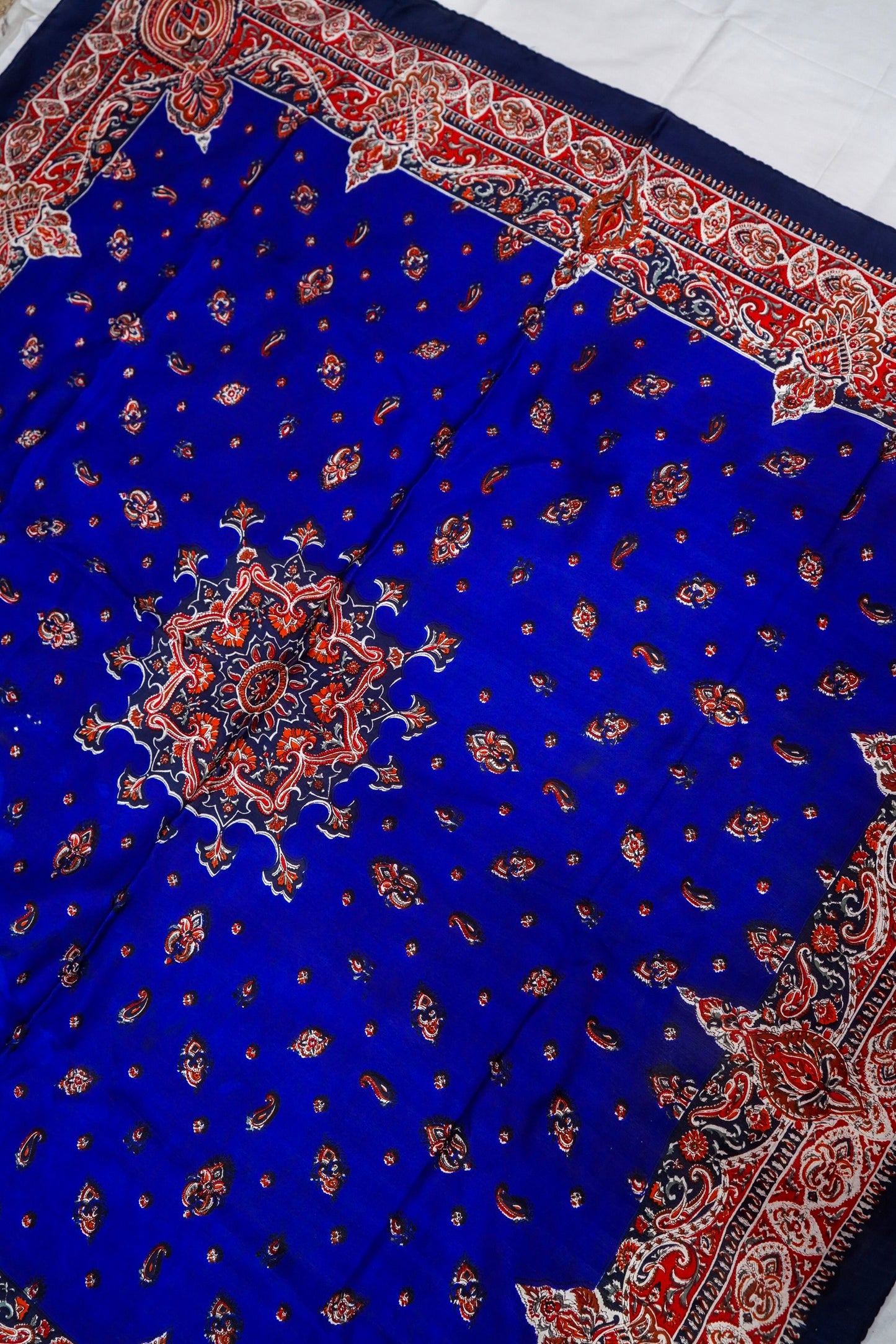 Printed Silk Scarf from Benaras