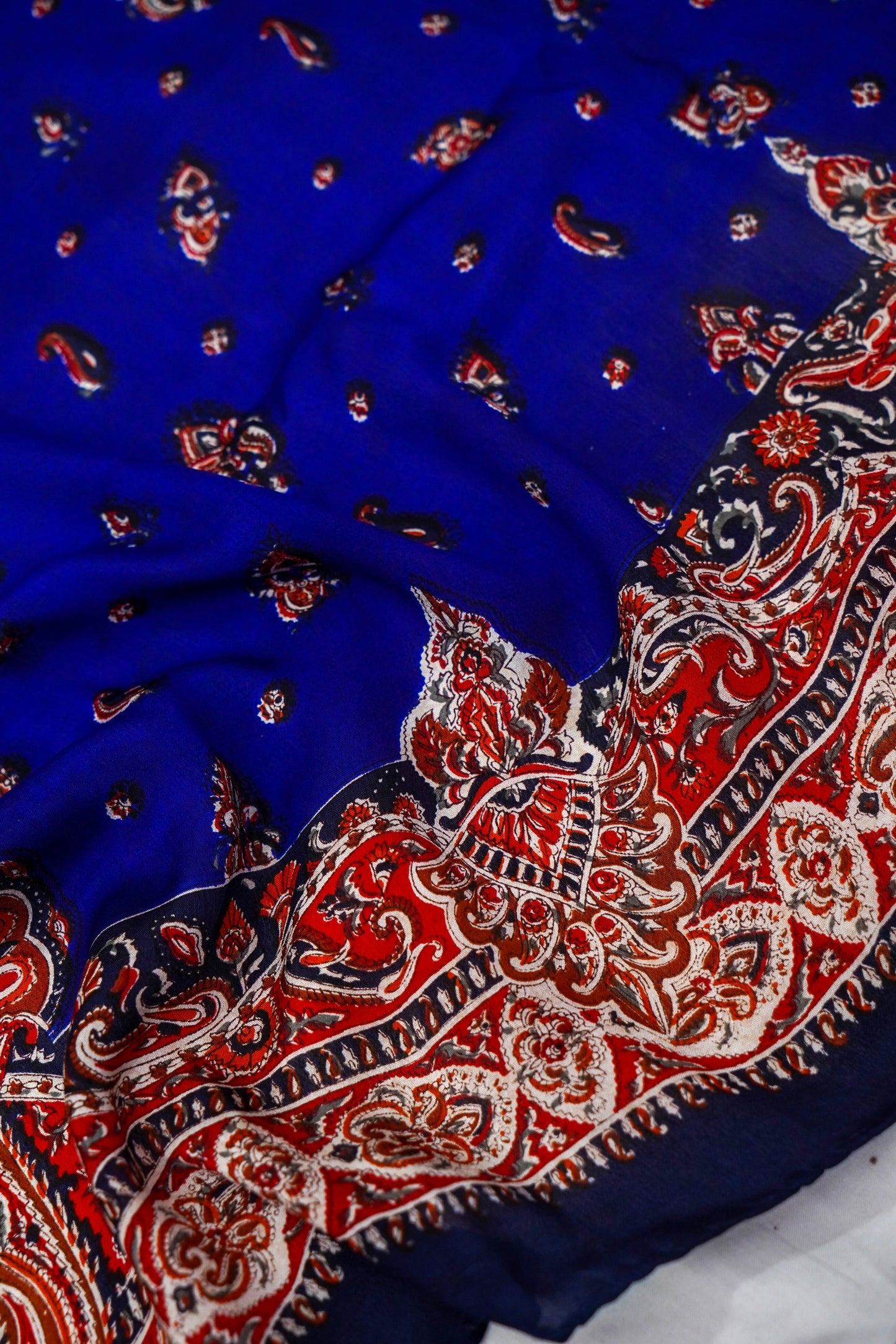 Printed Silk Scarf from Benaras