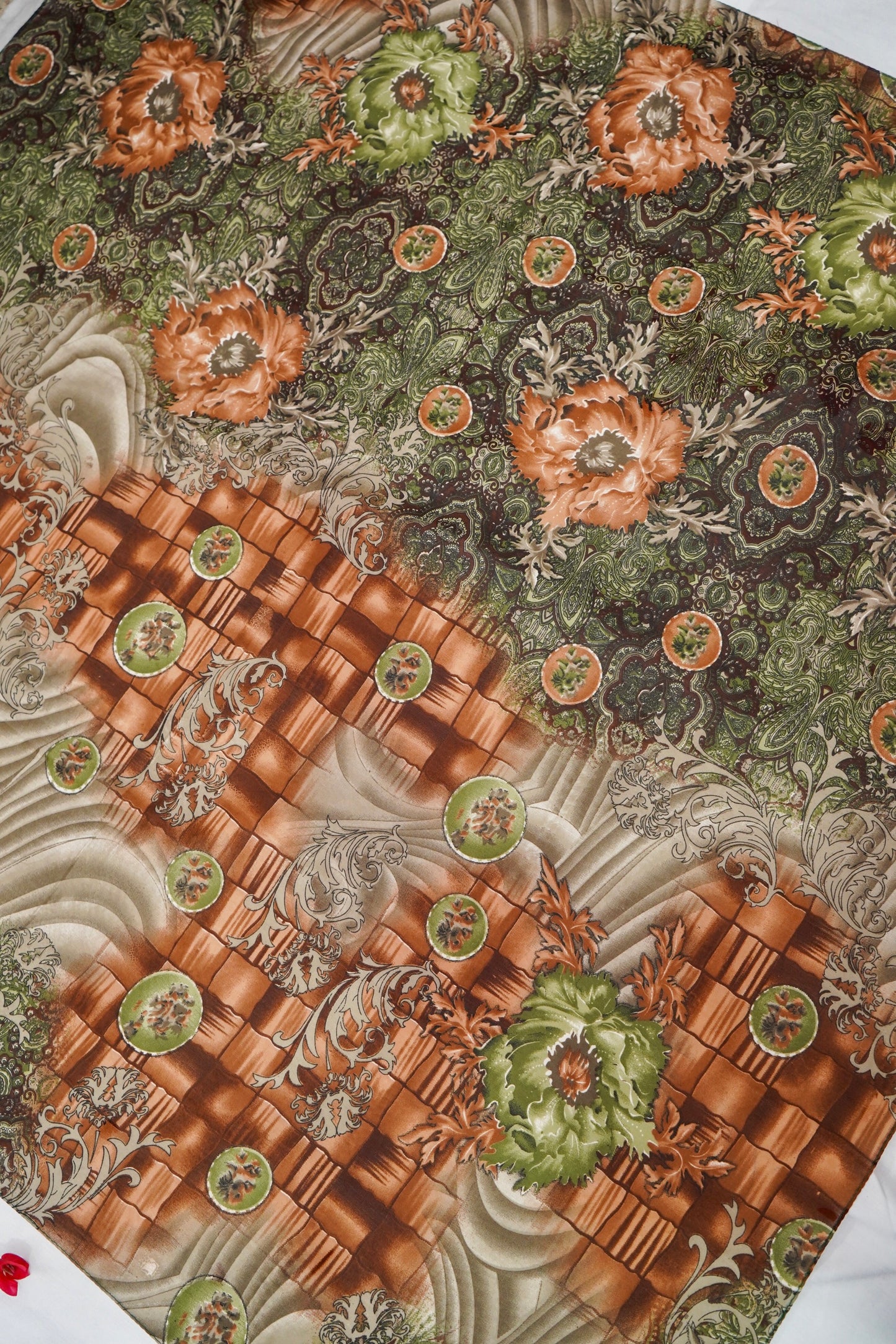 Printed Silk Scarf from Benaras