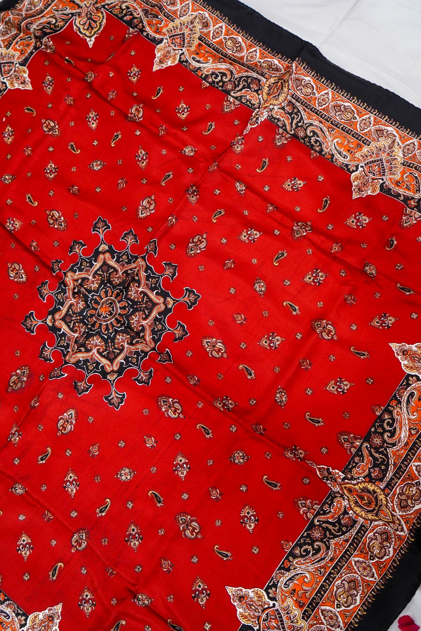 Printed Silk Scarf from Benaras