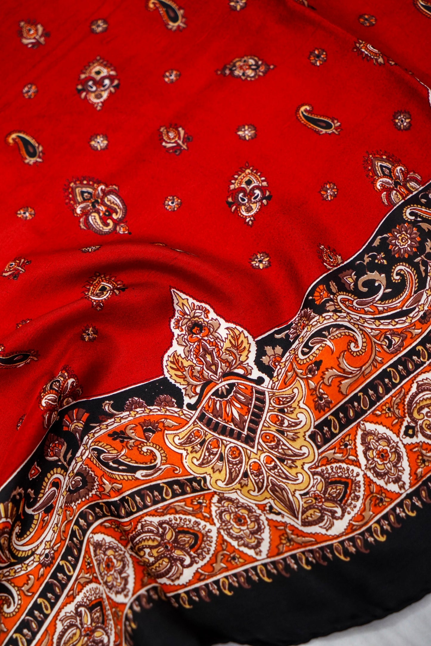 Printed Silk Scarf from Benaras