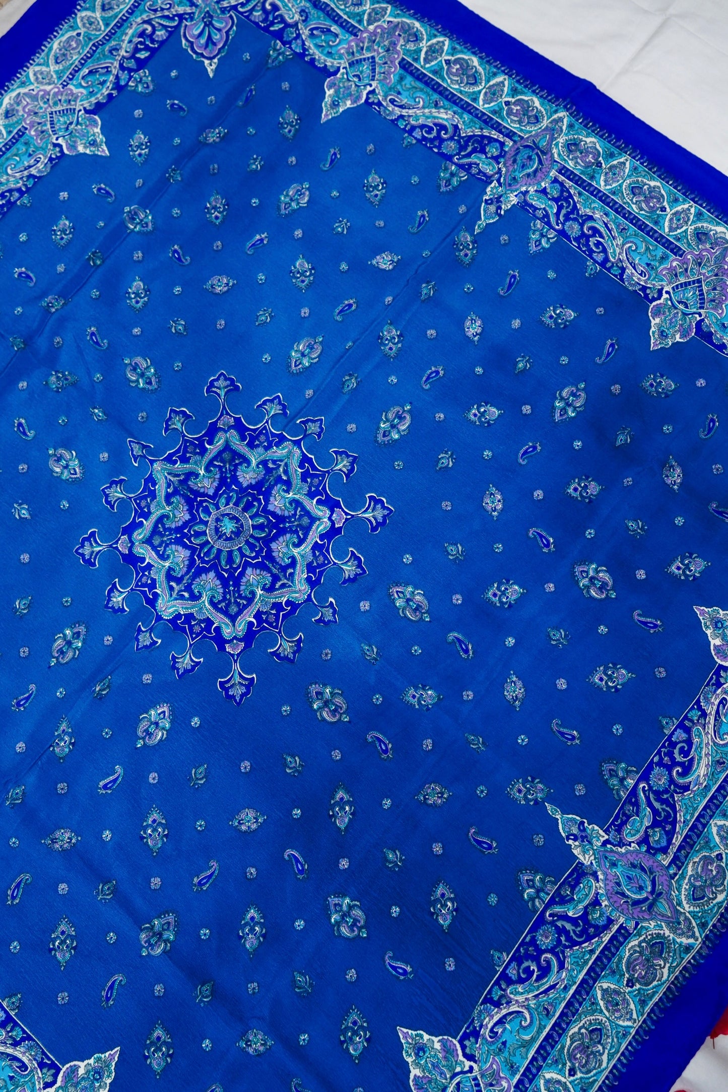 Printed Silk Scarf from Benaras