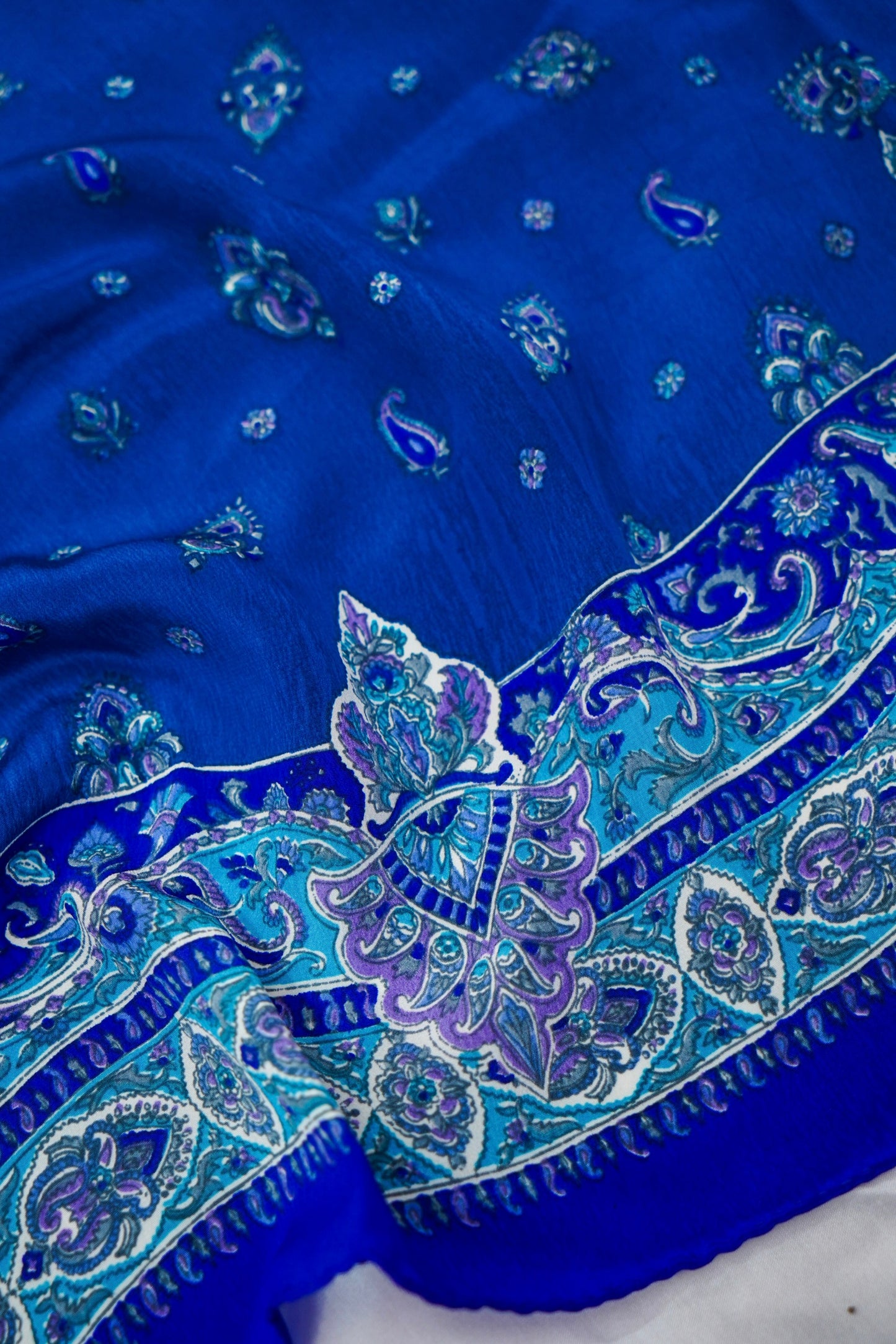 Printed Silk Scarf from Benaras