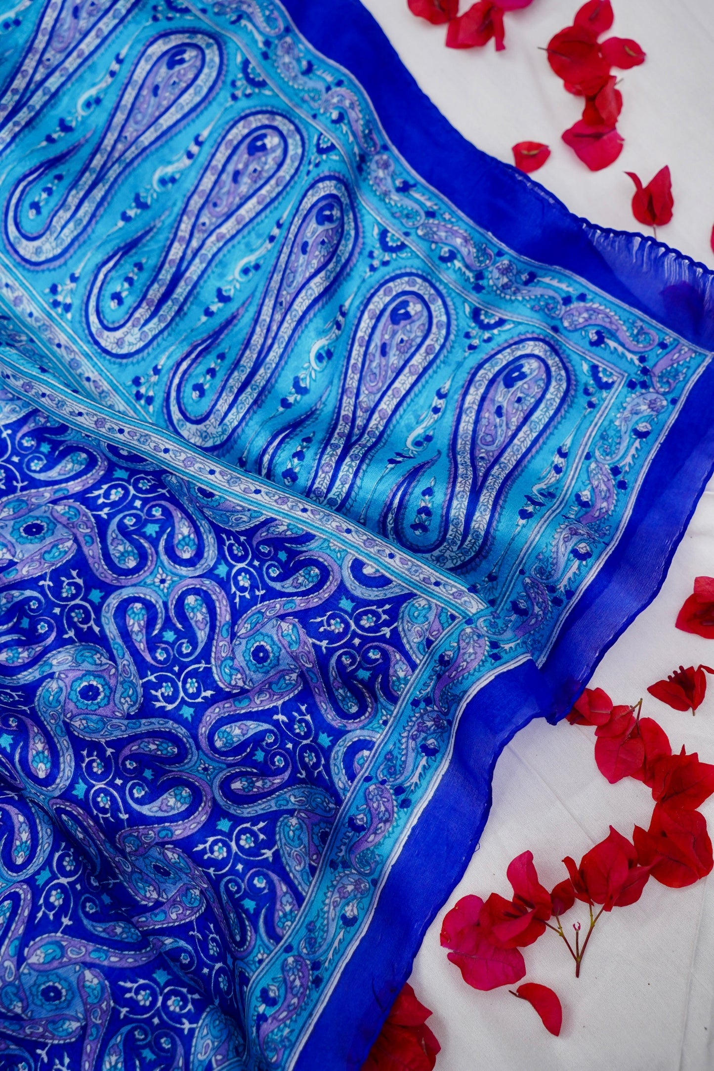 Printed Silk Scarf from Benaras