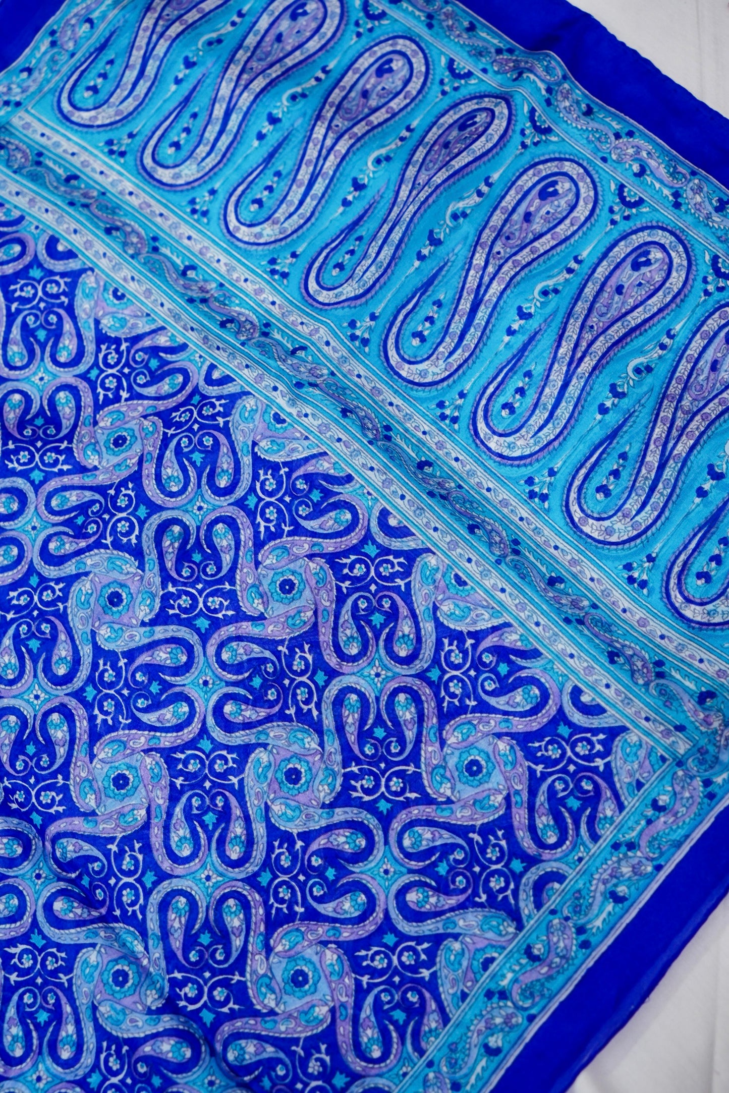 Printed Silk Scarf from Benaras