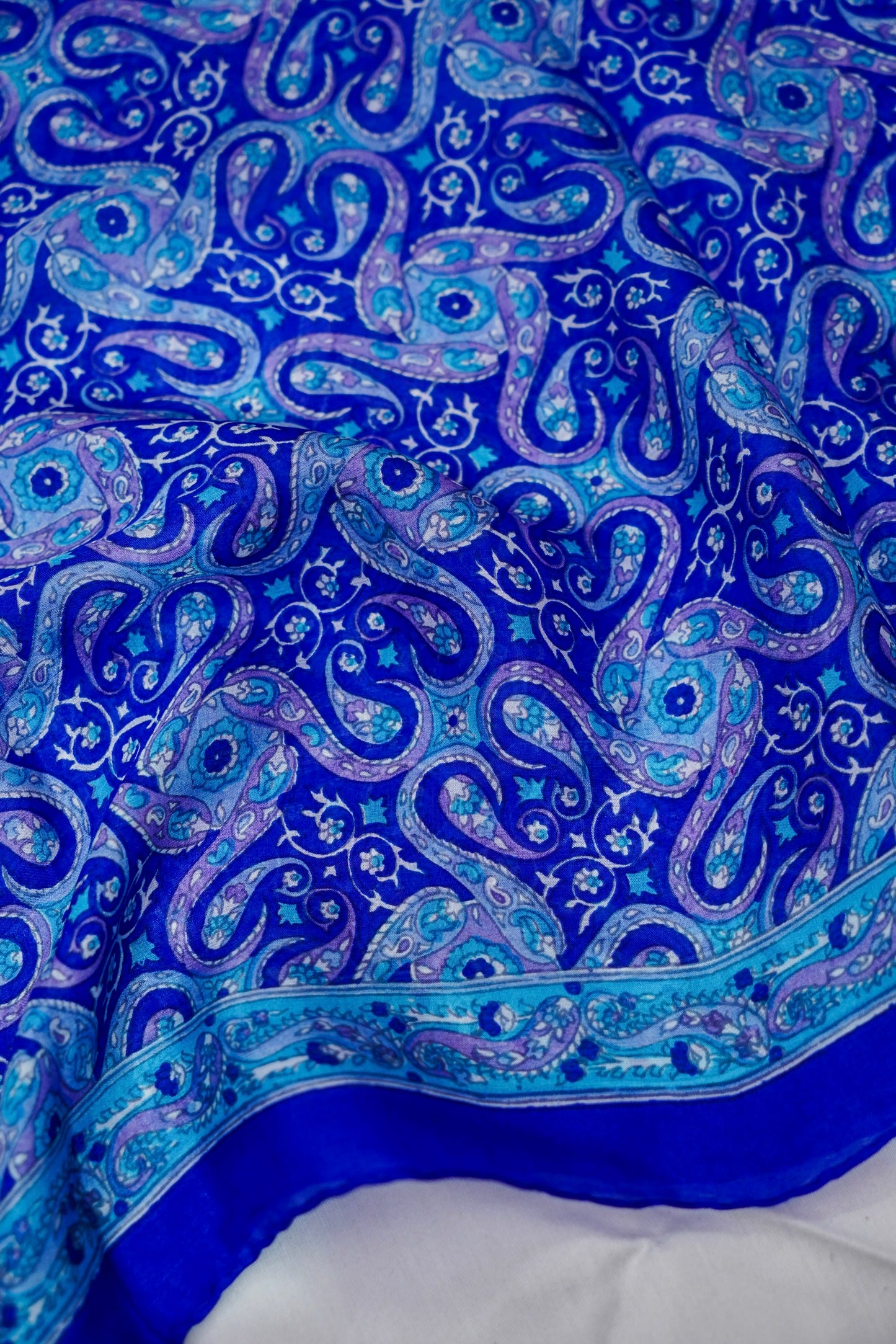 Printed Silk Scarf from Benaras