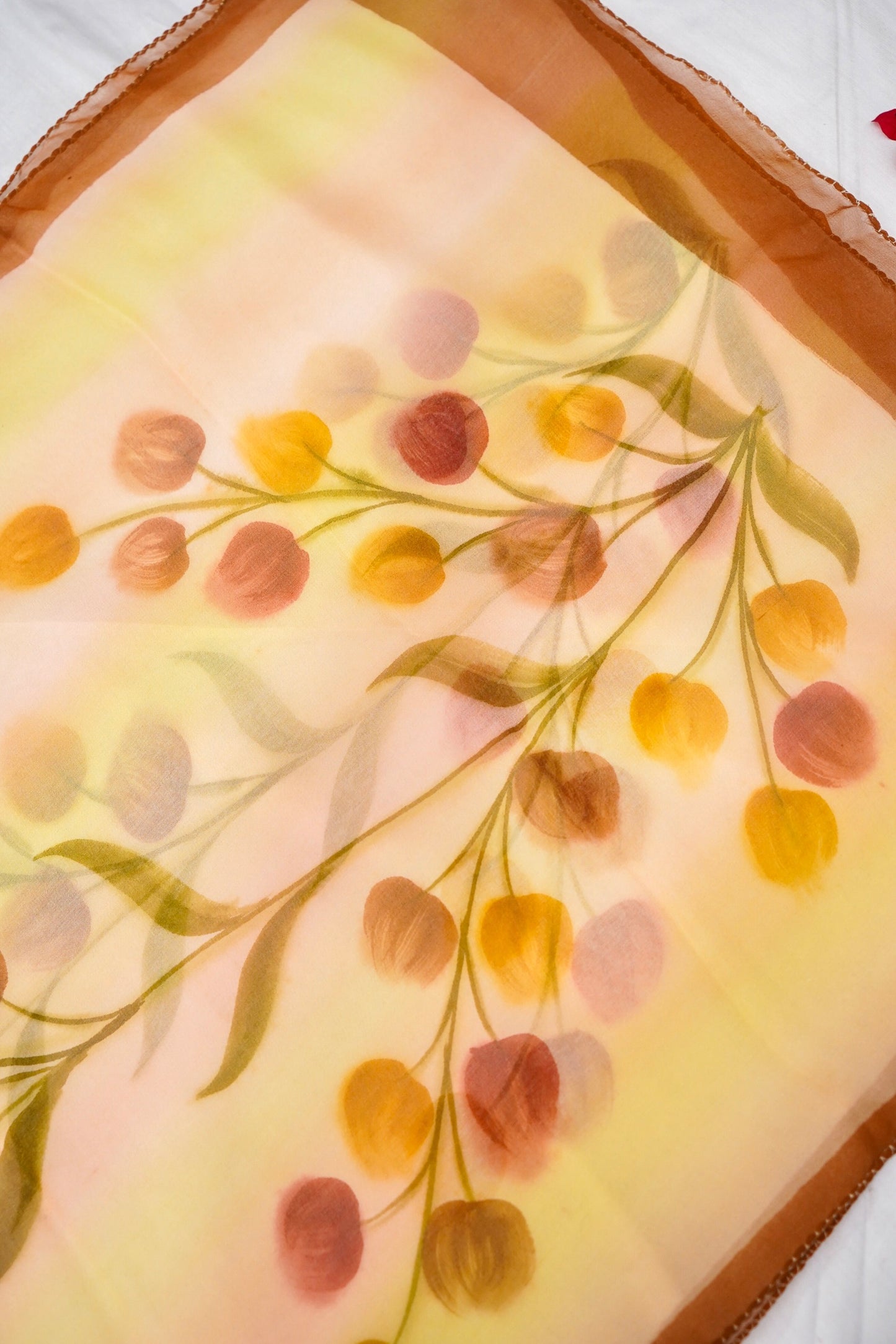 Printed Silk Scarf from Benaras