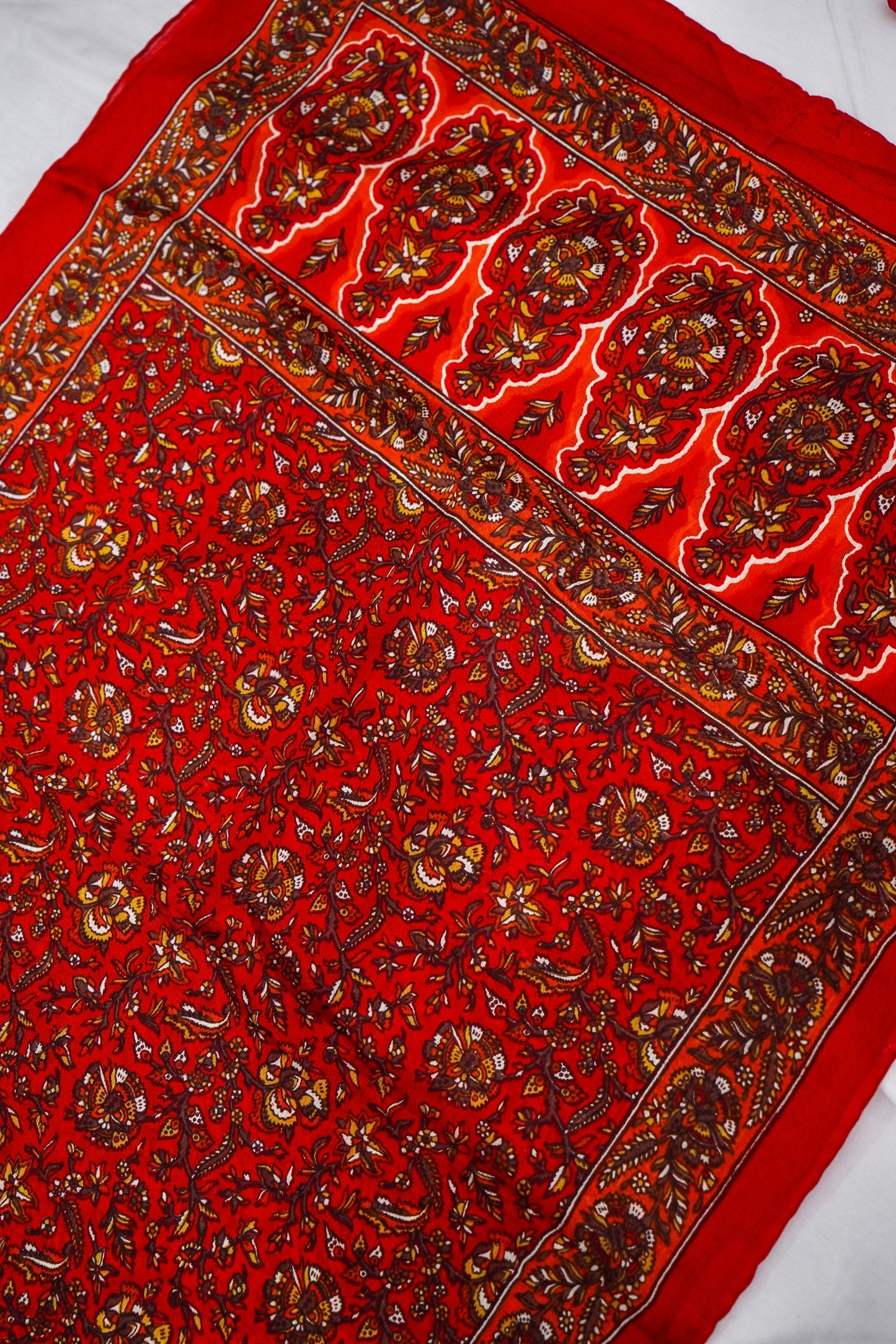 Printed Silk Scarf from Benaras