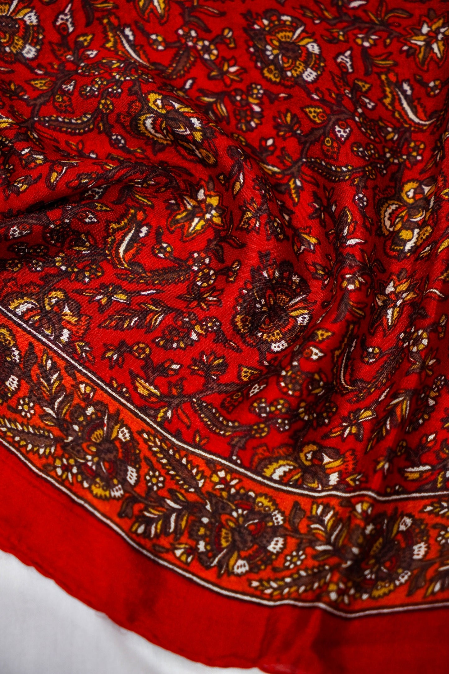 Printed Silk Scarf from Benaras