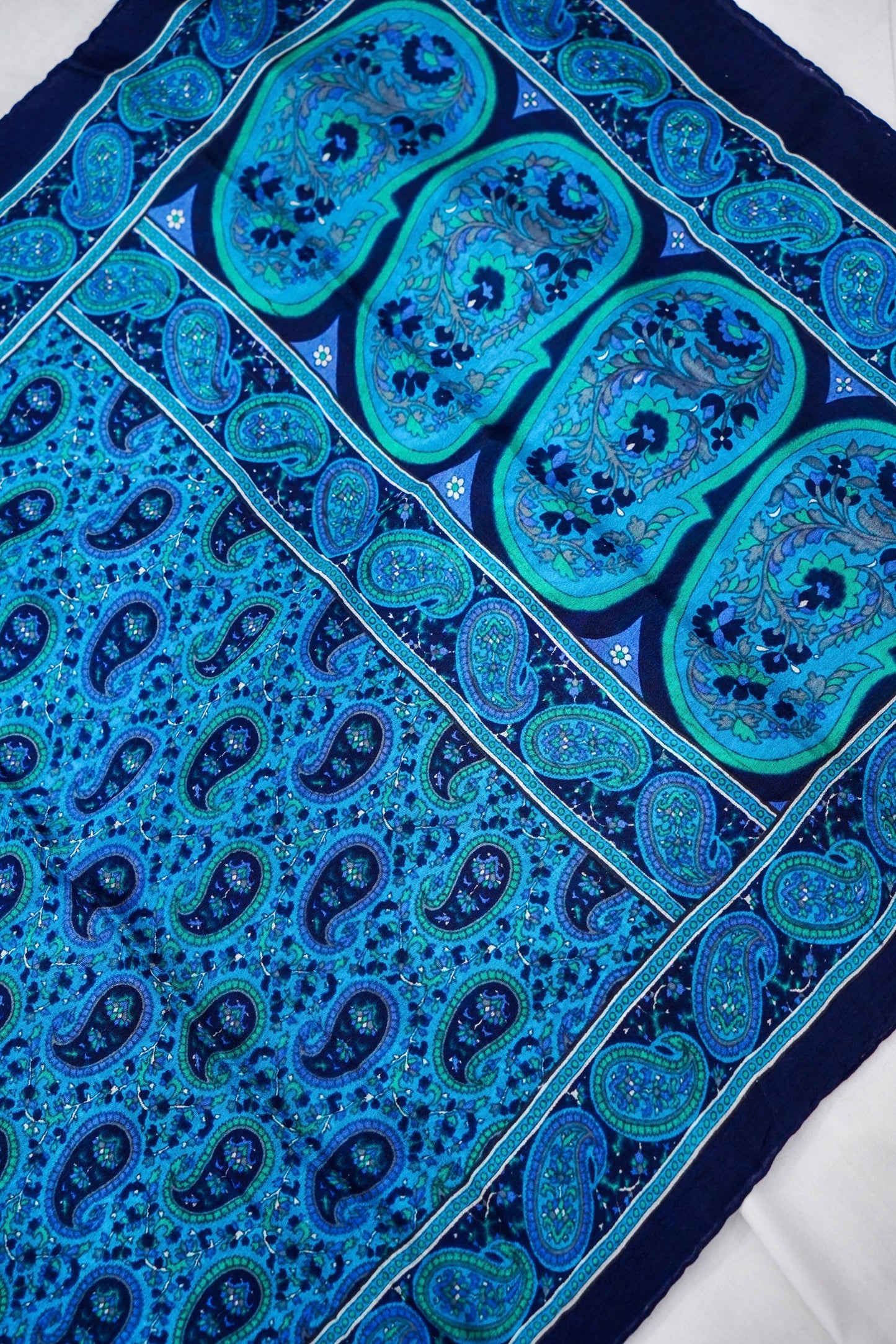 Printed Silk Scarf from Benaras