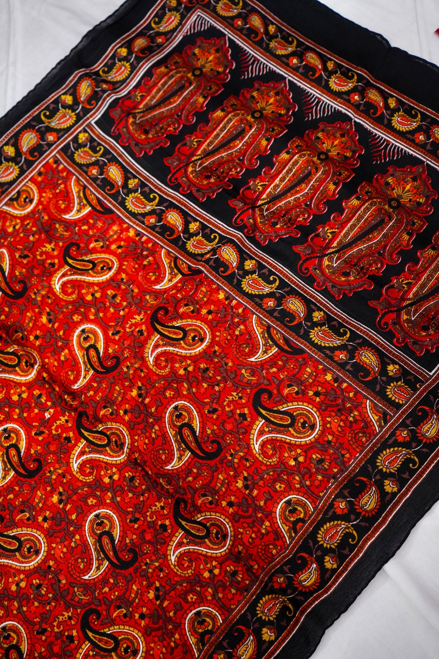Printed Silk Scarf from Benaras