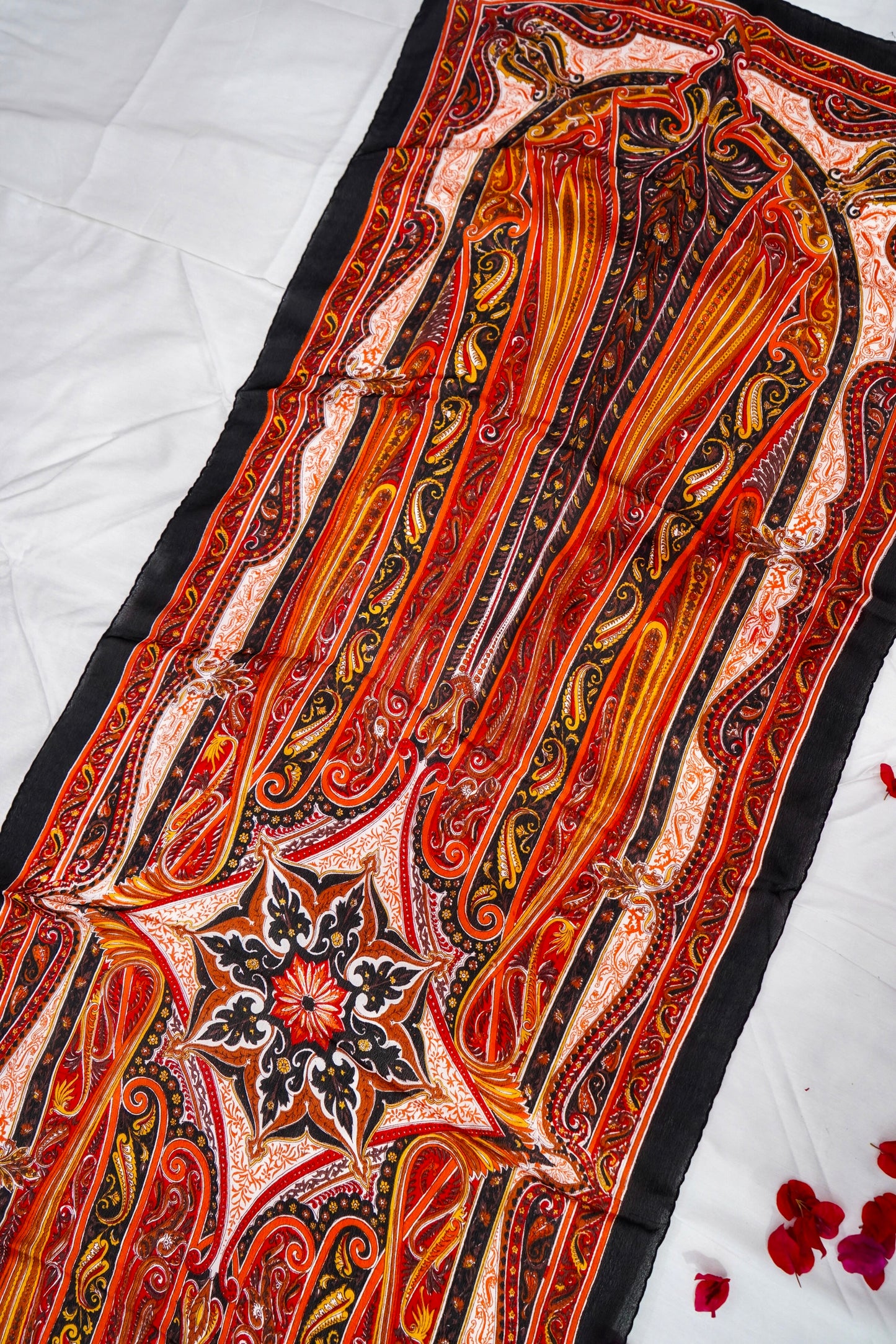 Printed Silk Scarf from Benaras